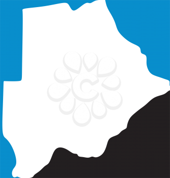 botswana map logo icon vector sign symbol 