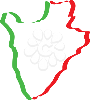 burundi country map icon vector element