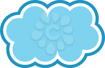 cloud frame sign element icon vector 