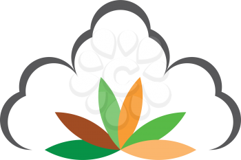 cotton plant icon vector logo symbol