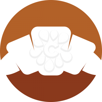 croissant vector logo design sign 