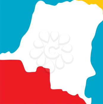 democratic republic of the congo map logo icon 