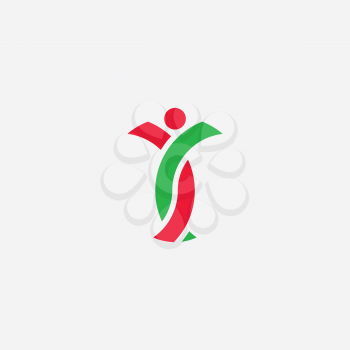 dna man logo icon vector symbol design