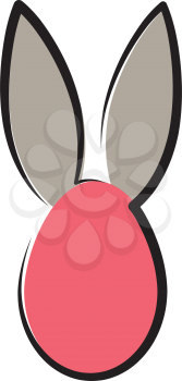 egg with rabbit ears easter symbol icon