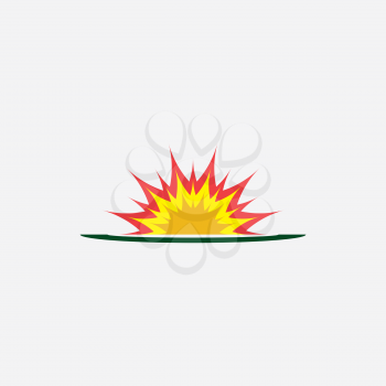 explosion icon fire symbol design element vector
