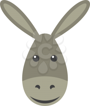 funny donkey face vector clipart illustration 