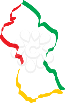 guyana map icon vector symbol 