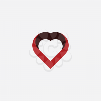 heart symbol stylized design element vector