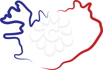 iceland map logo icon vector symbol 