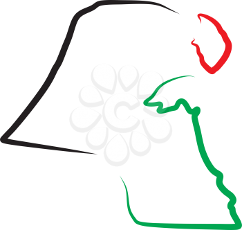 kuwait map logo icon vector symbol 