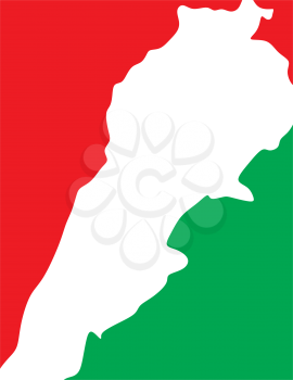 lebanon map logo icon vector symbol 