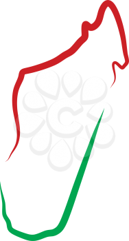 madagascar map icon logo vector symbol 