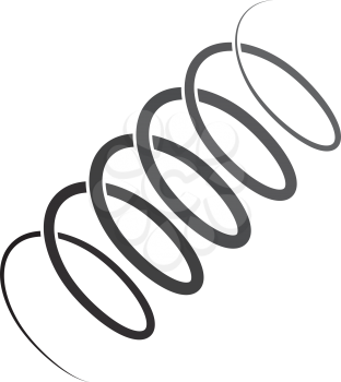 metal spring coil logo icon vector symbol 