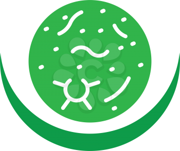 microscope view virus and bacteria icon vector