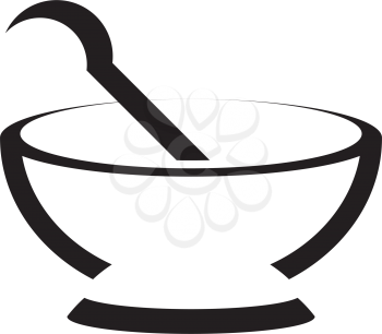 mortar and pestle stylized logo