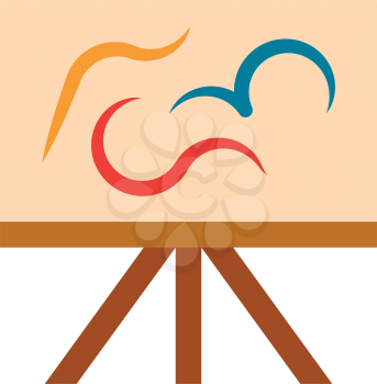 painting easel artist icon logo design