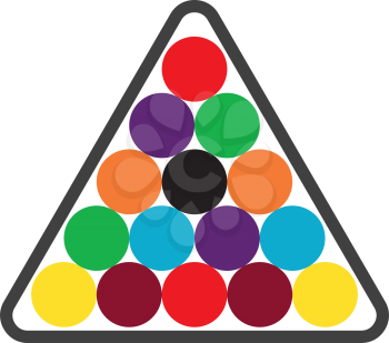 pool game logo triangle icon vector