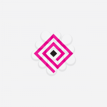 square letter p spiral logo vector design