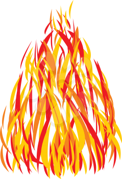 stylized fire vector design illustration