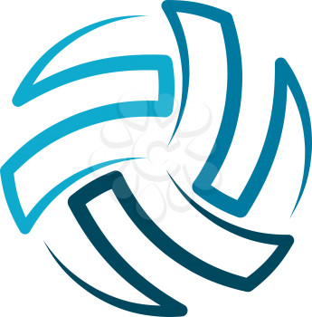 volleyball logo icon ball element vector 