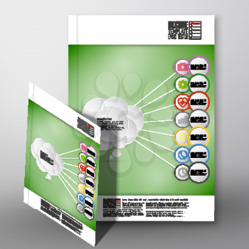 Infographic with colored circles for business. Brochure, flyer or report for business, template vector.