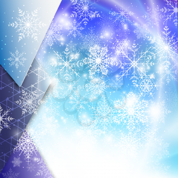 Winter background with snowflakes. Abstract winter design and website template, abstract pattern vector.