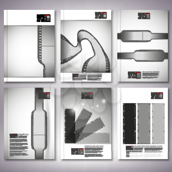 Film strips. Brochure, flyer or report for business, template vector.