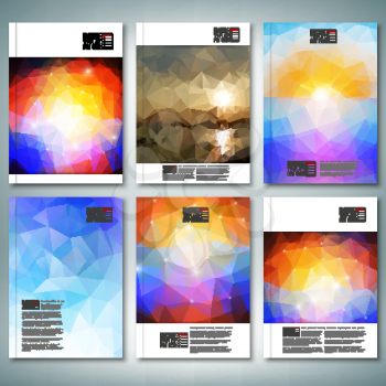 Abstract colored background, triangle design vector. Brochure, flyer or report for business, template vector.