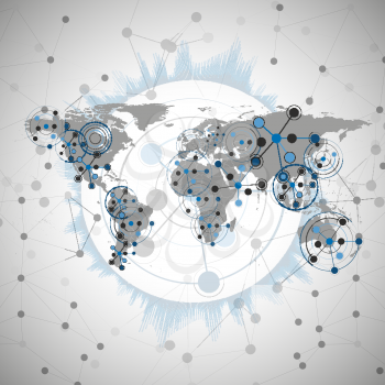 world map vector illustration, background for communication