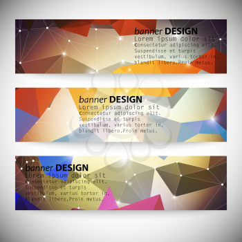Set with polygonal abstract shapes, circles, lines and triangles.