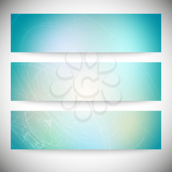 Set of horizontal banners. Conceptual vector Design template. Abstract Background Vector.
