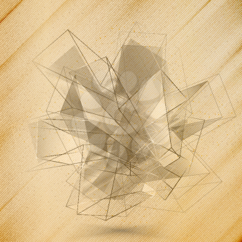 Abstract wooden background. Triangle design vector illustration.