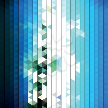 Colorful blue geometric background, abstract triangle pattern vector.