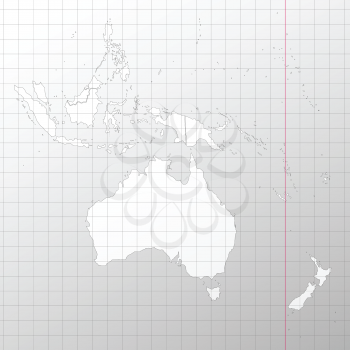 Australia map in a cage on white background vector.