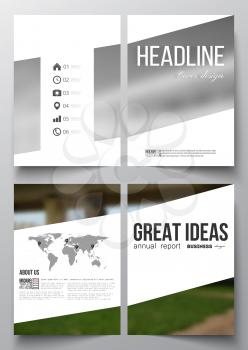 Set of business templates for brochure, magazine, flyer, booklet or annual report. Colorful background, blurred image, , modern stylish vector texture.