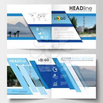 Business templates for square design brochure, magazine, flyer, booklet or annual report. Leaflet cover, easy editable blank, abstract layout, vector illustration.