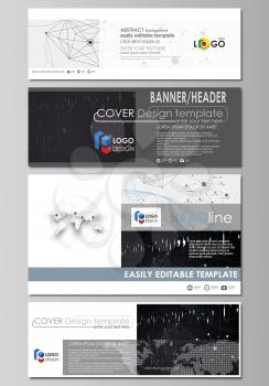 Social media and email headers set, modern banners. Business templates. Easy editable abstract design template, vector layouts in popular sizes. Abstract infographic background in minimalist style mad