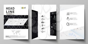 Business templates for brochure, magazine, flyer, booklet or annual report. Cover design template, easy editable vector, abstract flat layout in A4 size. Abstract infographic background in minimalist 