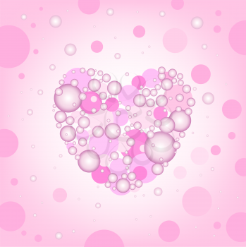 The circular random effects have create heart on the pink background