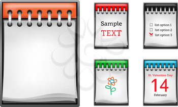Business notepad isolated on the white background