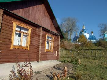 The country old house and the orthodox church