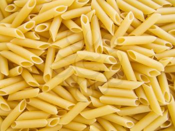 food background a pile of beautiful pasta tubules