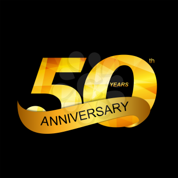 Template Logo 50th Anniversary Vector Illustration EPS10