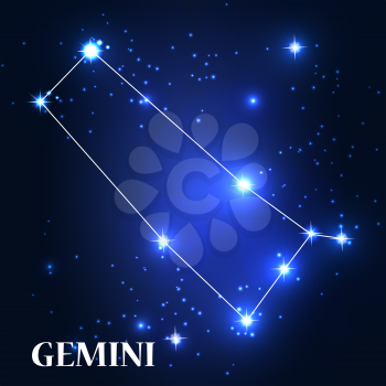 Symbol. Gemini Zodiac Sign. Vector Illustration EPS10