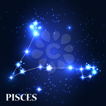 Symbol. Pisces Zodiac Sign. Vector Illustration EPS10