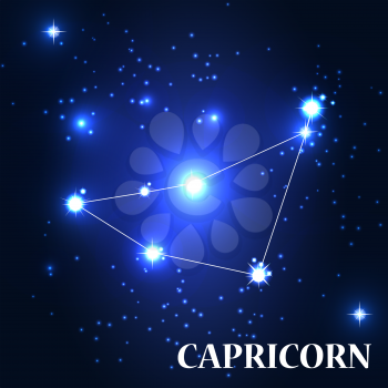 Symbol. Capricorn Zodiac Sign. Vector Illustration EPS10