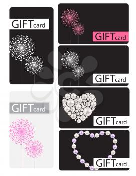 Abstract Beautiful Gift Card Design Set, Vector Illustration. EPS10