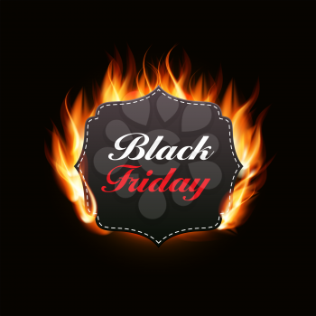 Black Friday Sale on Dark Bacground Vector Illustration EPS10