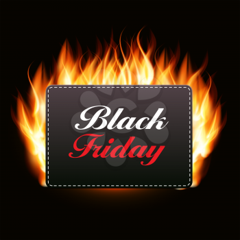 Black Friday Sale on Dark Bacground Vector Illustration EPS10