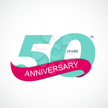 Template Logo 50th Anniversary Vector Illustration EPS10